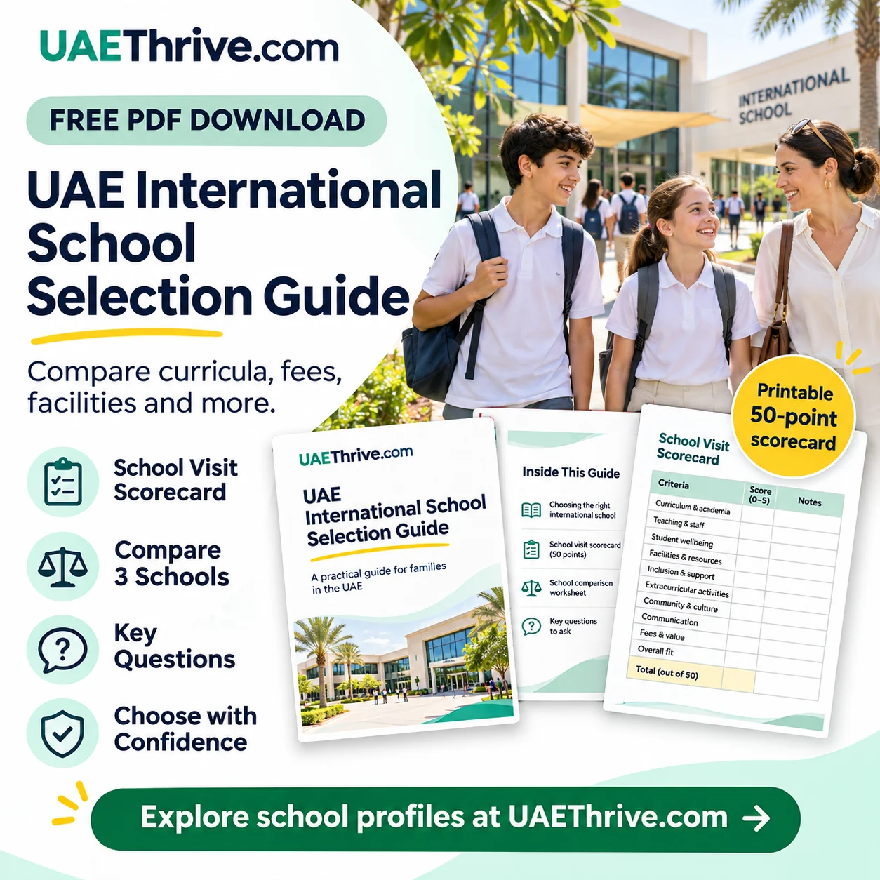 UAE International School Selection Guide and parent comparison checklist