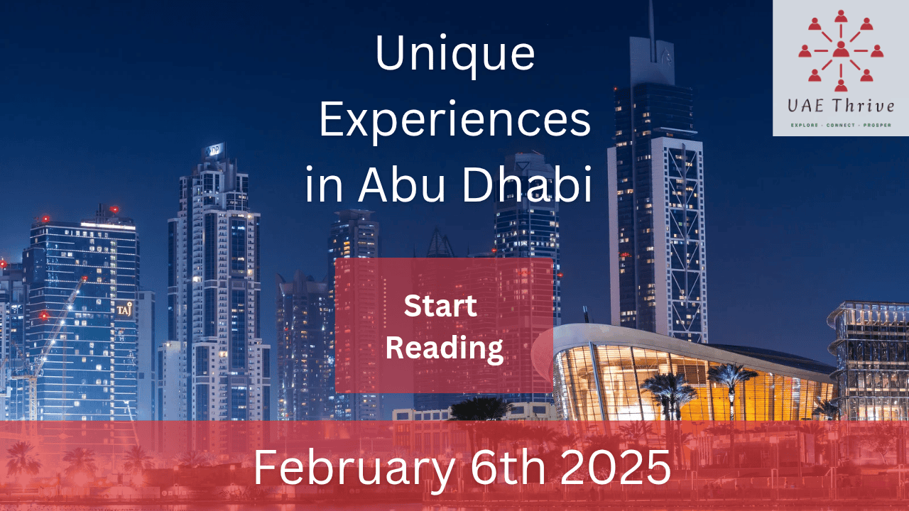 Unique experiences in Abu Dhabi featured blog image highlighting hidden gems and authentic adventures.