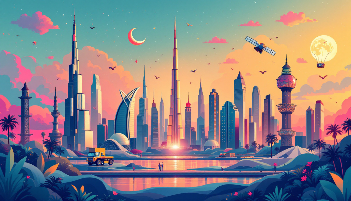 UAE Daily News - Vibrant visual of the UAE skyline showcasing technology advancements, cultural events, and business highlights, representing the essence of UAE news updates for 22 March 2025
