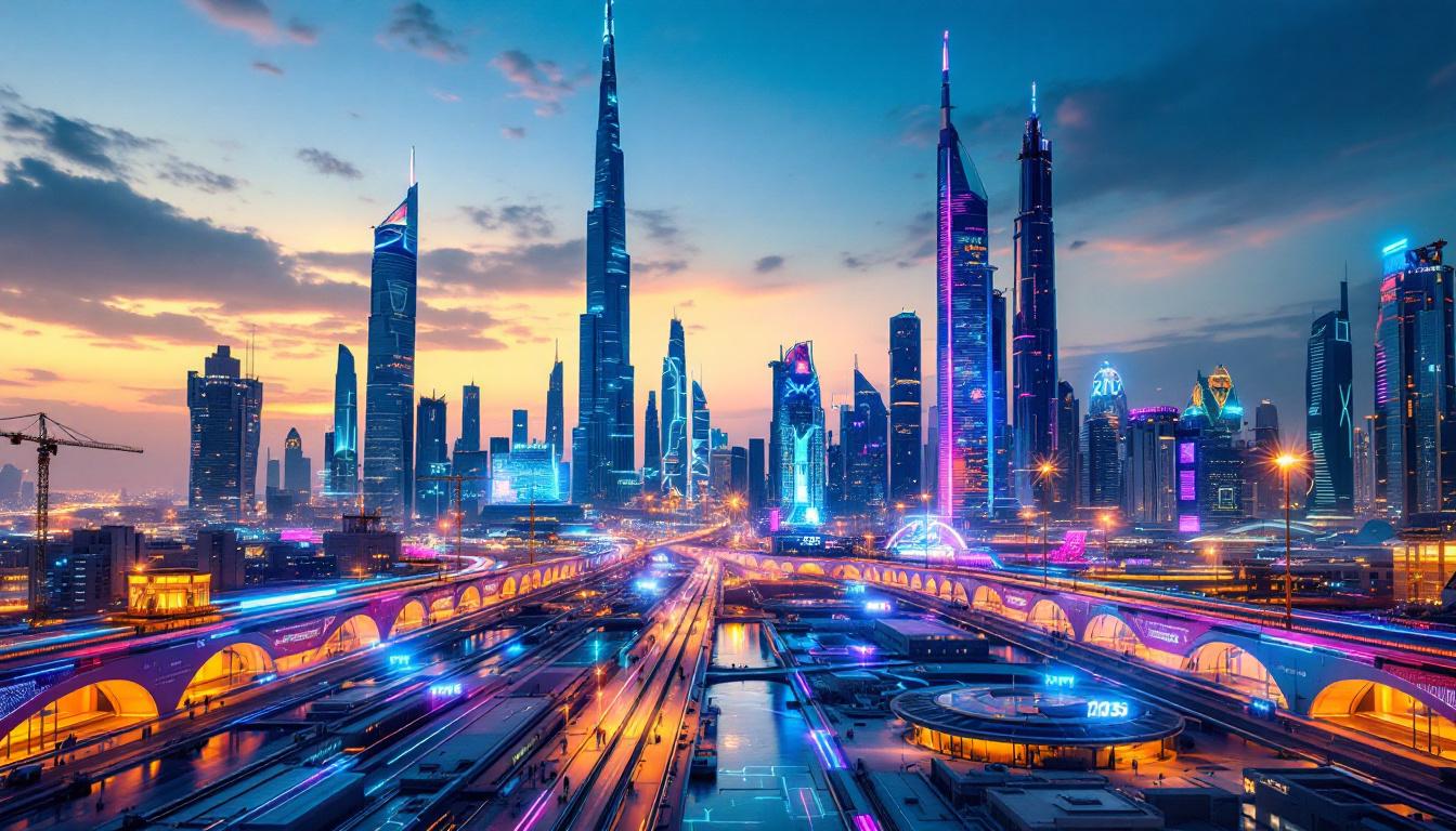 Dubai skyline at dusk in 2025 with new skyscrapers, city lights, and digital innovation – featured image for UAE Daily News Roundup 29 July 2025
