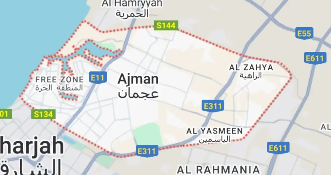 Ajman Business Directory Map – UAEThrive