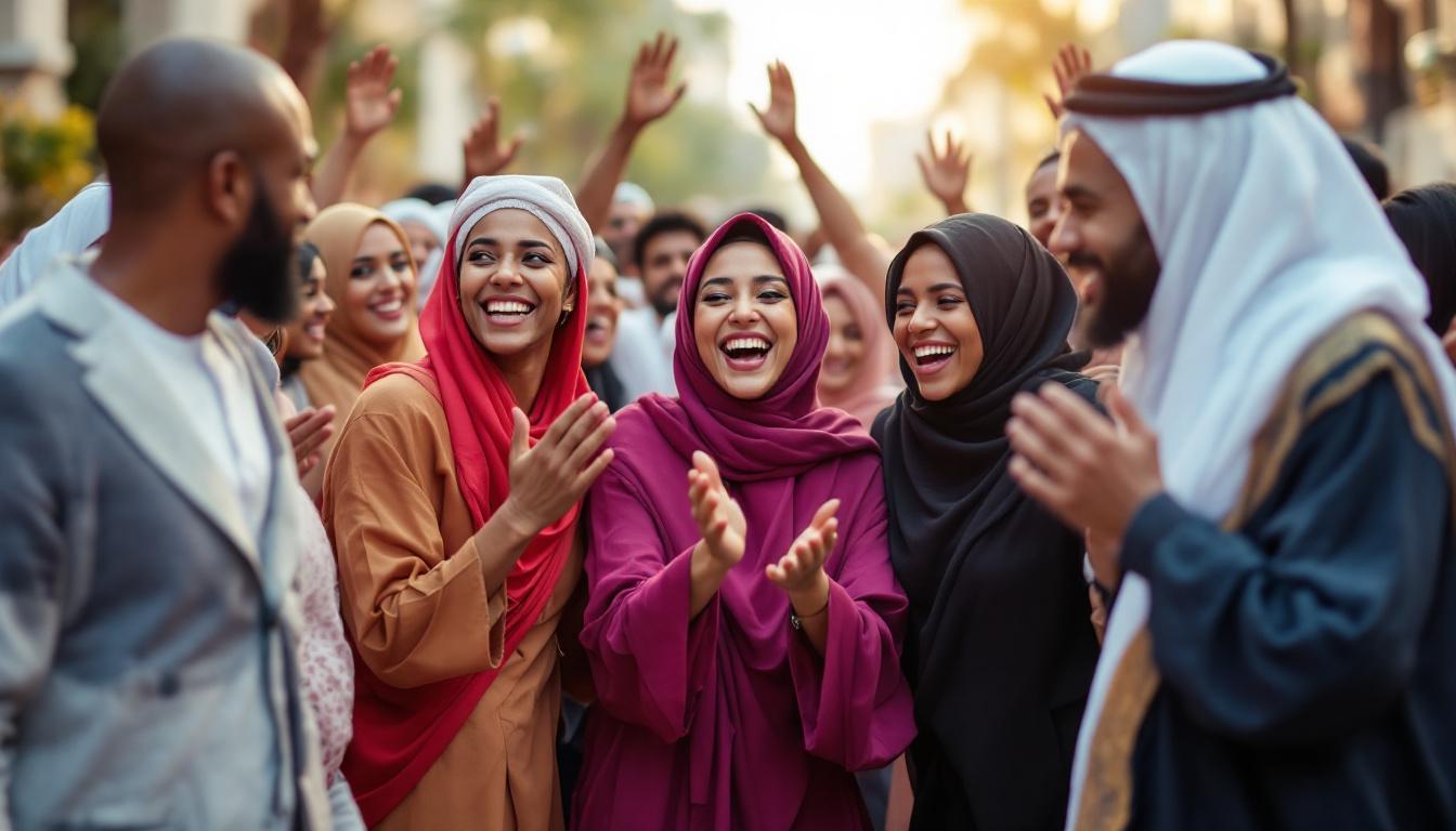 Group of diverse people in Dubai celebrating cultural unity and new beginnings, highlighting over 3,600 conversions to Islam, UAE Daily News Roundup August 11th 2025