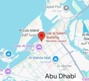 Map showing HAL Consulting located at Dar Al Salam Building, Corniche, Abu Dhabi
