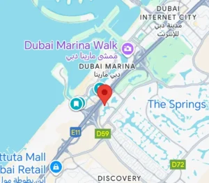 Map of Quick Digitals office in Fortune Tower Cluster C JLT Dubai