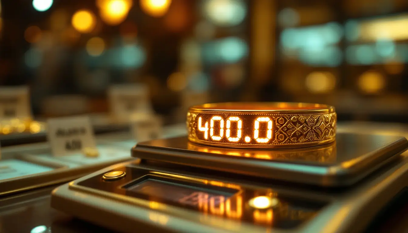 UAE Daily News Roundup 6th September featured image showing a 22K gold bangle on a jeweler’s scale displaying 400.0 in a Dubai gold souk setting