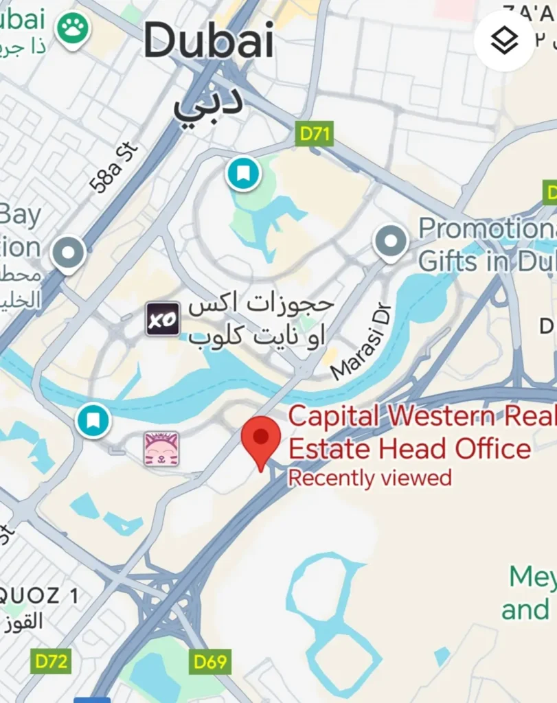 capital western real estate dubai map