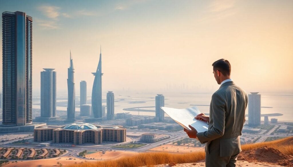 dubai abu dhabi skyline construction businessman