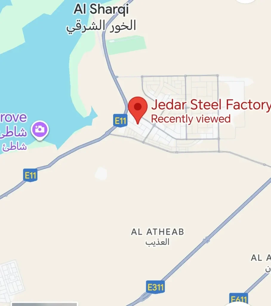 jedar steel factory location map