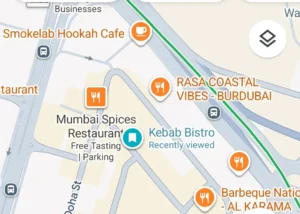 kebab bistro dubai location map