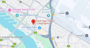 travel saga dubai tours & travel location map