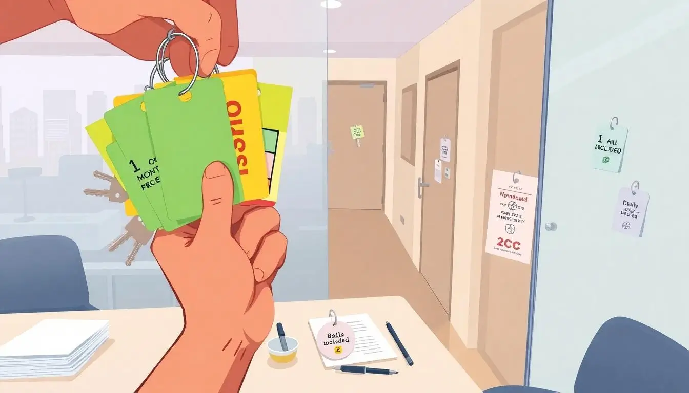 UAE Daily News Roundup 16th September featured image showing a stylised illustration of a tenant holding keys with incentive tags inside a leasing office, reflecting Dubai’s rental market shift toward tenants