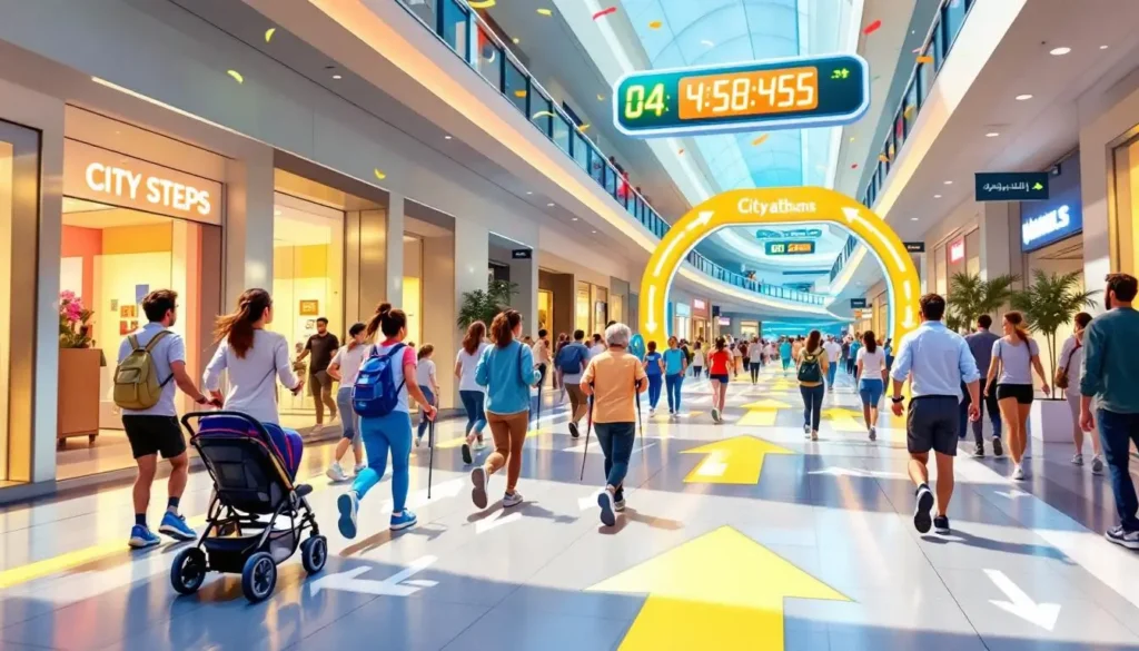 UAE Daily News Roundup 2nd September featured image showing an energetic indoor “Mallathon” scene with diverse walkers, floor arrows, and a live City Steps counter inside a Dubai mall