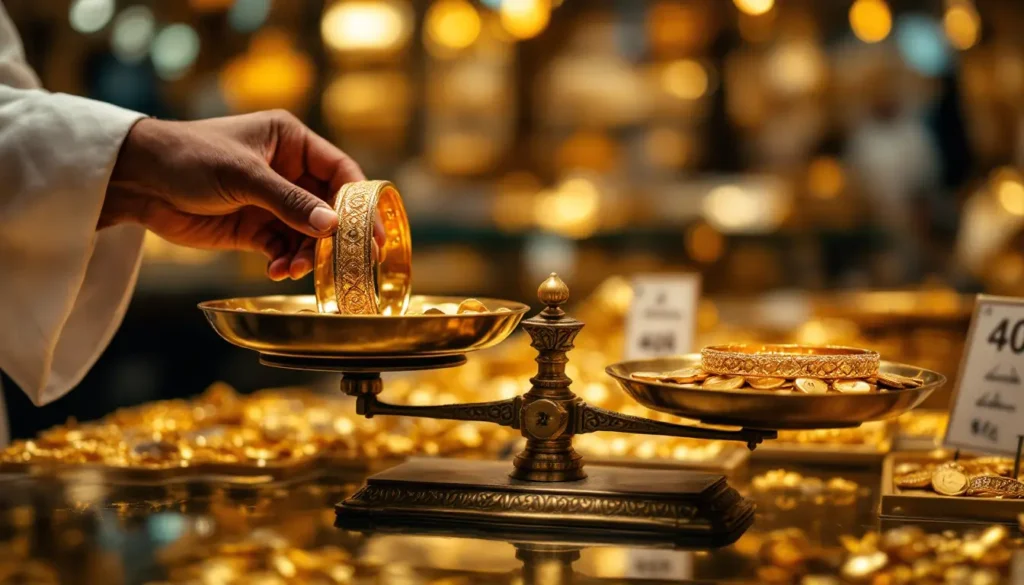 UAE Daily News Roundup 9th September featured image showing a 22K gold bangle on a brass balance scale in a Dubai souk, highlighting the record Dh408 price