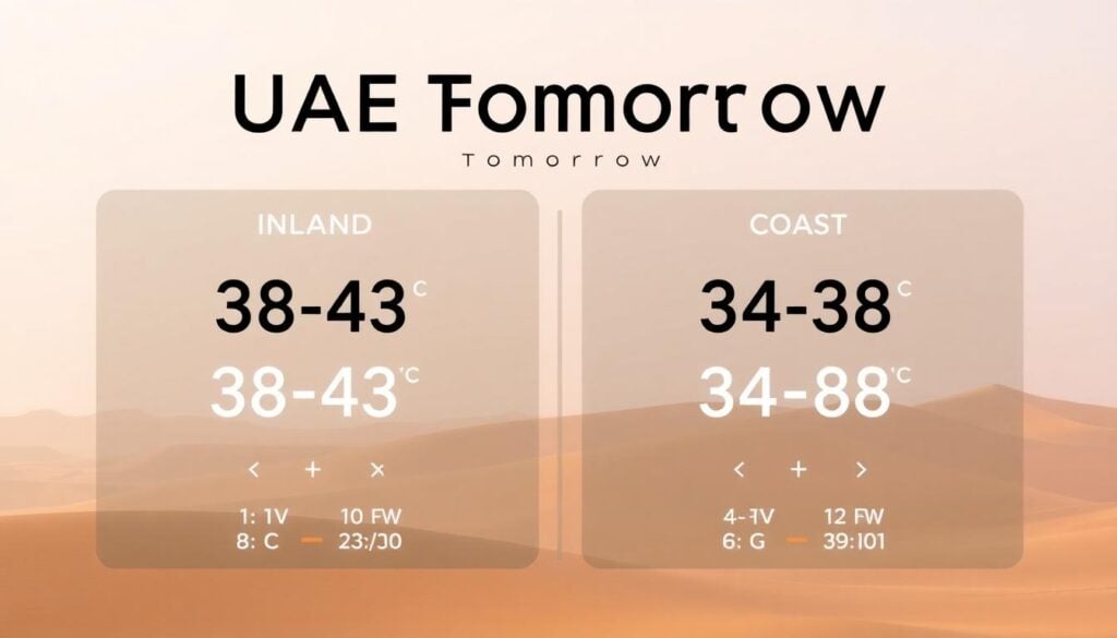 uae weather forecast tomorrow illustration