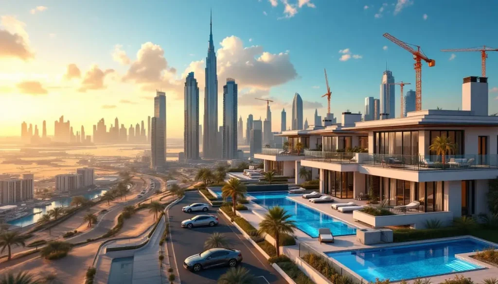 dubai real estate boom luxury villas skyline