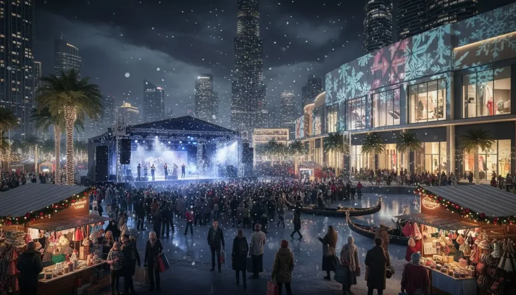 dubai night winter lights shopping festivals crowds c87558be