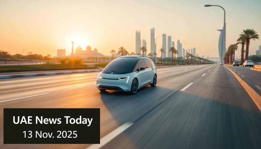 UAE News Today 13 Nov 2025 – Abu Dhabi Smart Mobility EV Header