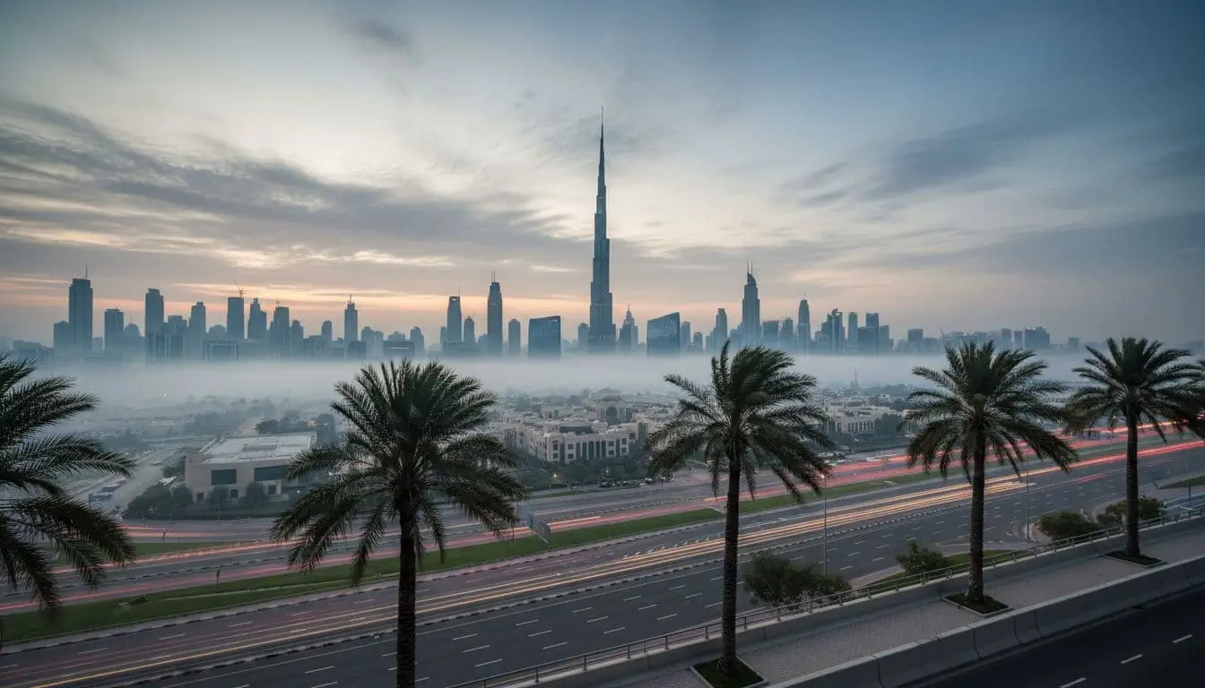 Dubai weather today with early morning mist and breezy conditions (22–26 December 2025)