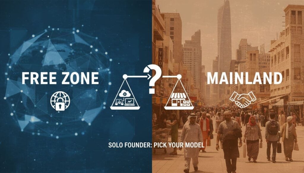 free zone vs mainland solo founder business choice