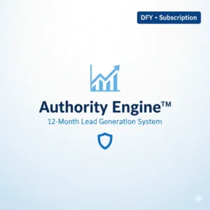 Authority Engine 12 month done for you lead generation system subscription for UAE businesses