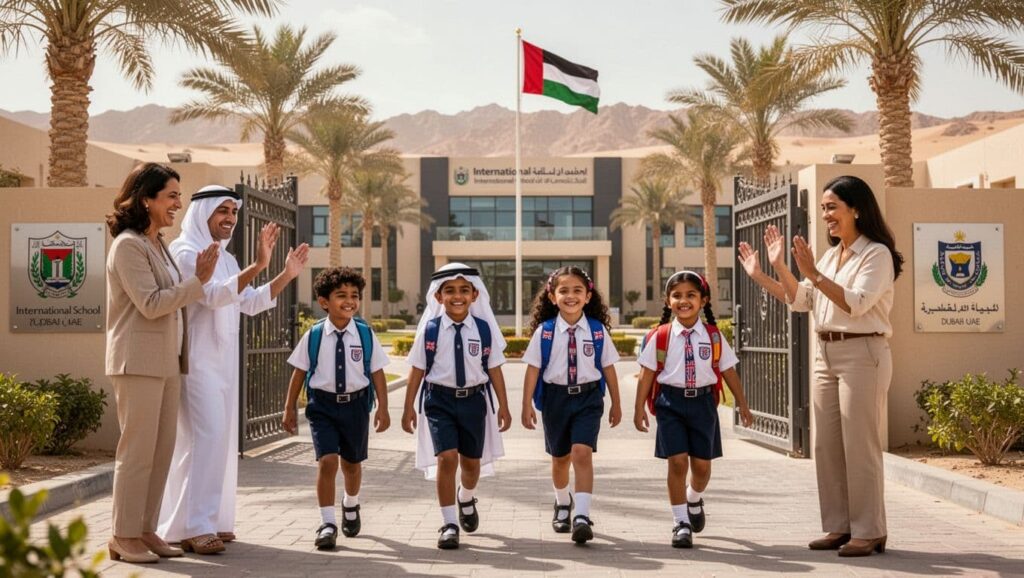 diverse children entering international school dubai 339cc608