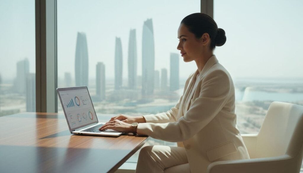businesswoman bing places abu dhabi office 3bbdcb4e