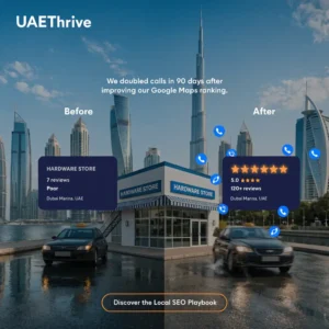 google maps ranking improvement dubai local seo before after
