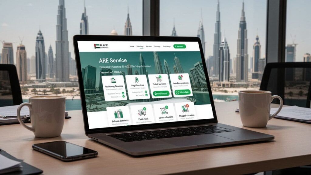 optimized uae business website laptop dubai office b1d498dc