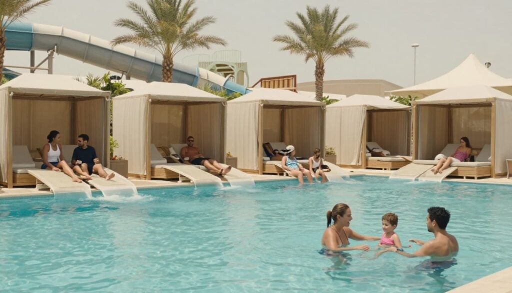 yas island waterpark sarab pool families cabanas 7c699963