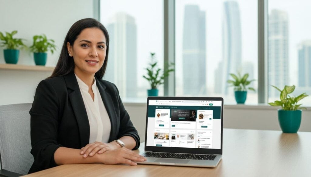 emirati business owner managing uae directory citations office