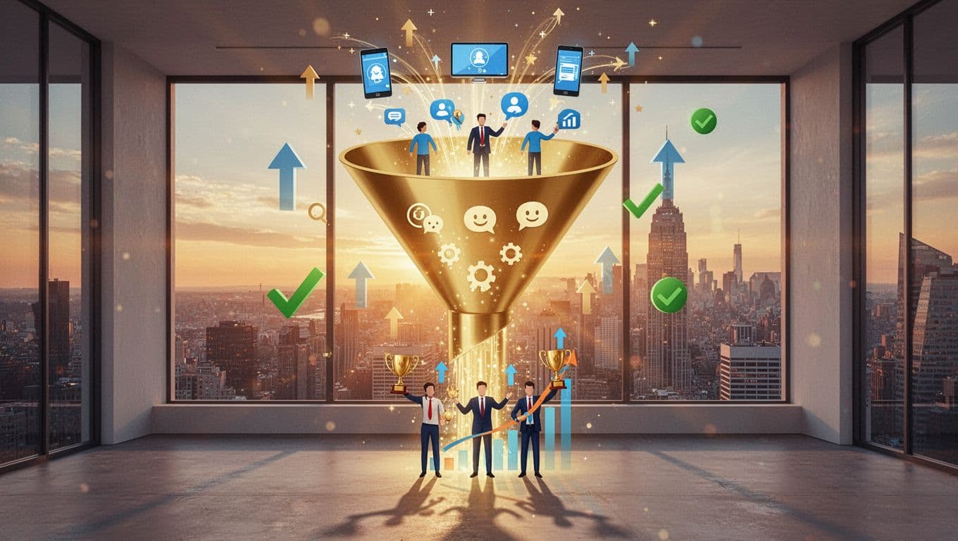 golden website conversion funnel graphic a8090ba5