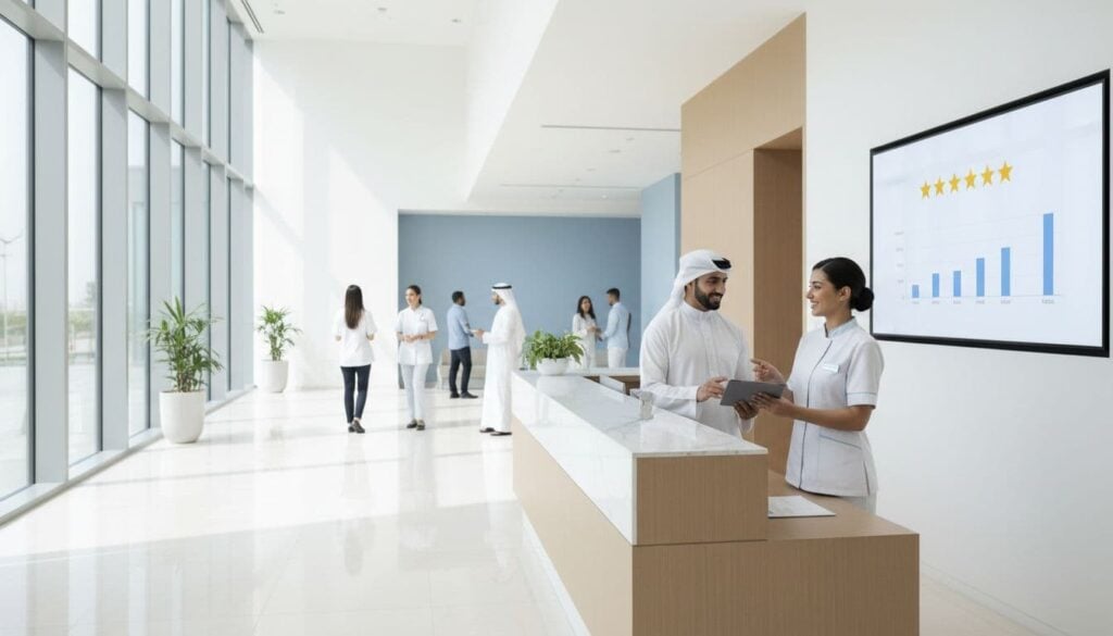 uae clinic reception positive reviews